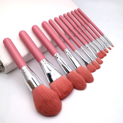 2020 Best Sell blue Makeup Brushes 12pcs  the wooden handle make up brushes Professional makeup tools for maiko