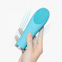 Mini Size Portable Waterproof Electric Silicone Sonic Face Massage Washing Facial Silicone Cleansing Brush