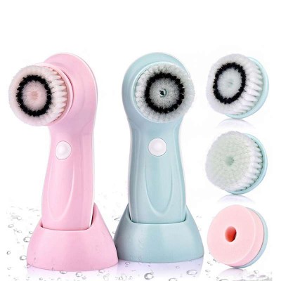 Portable 3 in 1 Facial Cleansing Brush Face Cleaning Brush  Waterproof Face Cleansing Brush